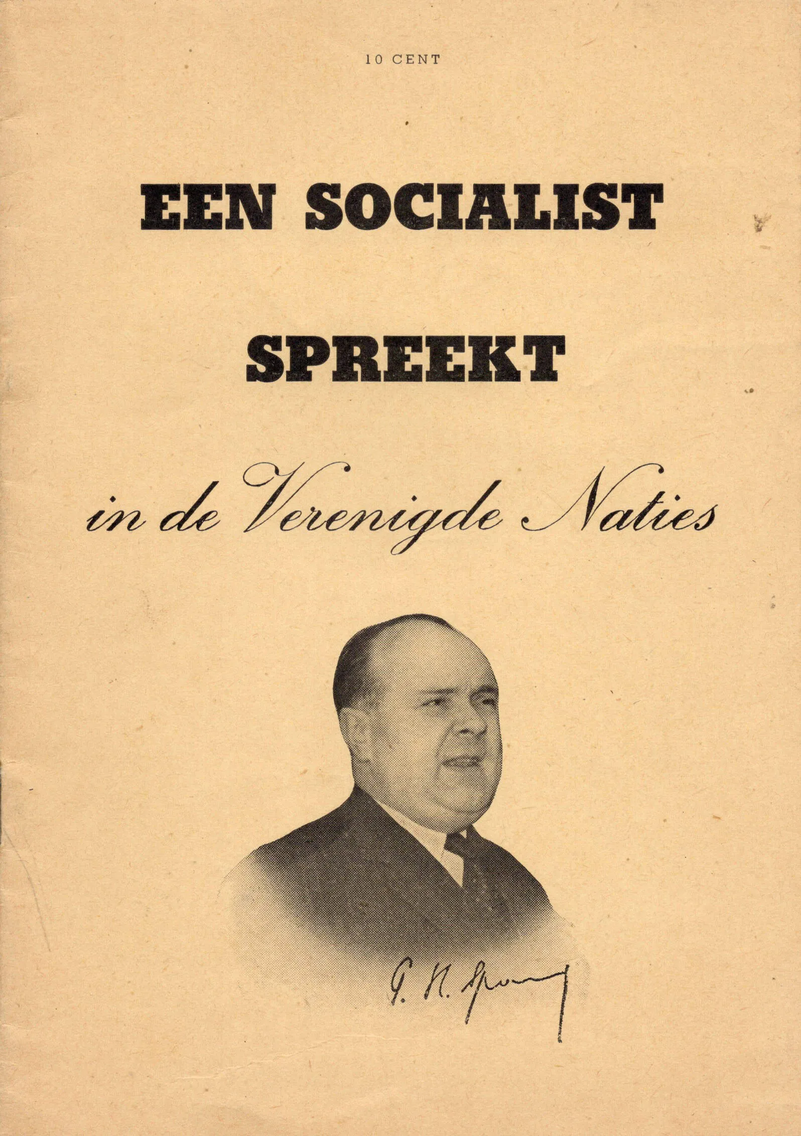 Een socialist spreekt in de Verenigde Naties